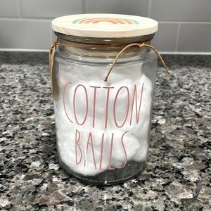 NWT RAE DUNN Cotton Balls Jar